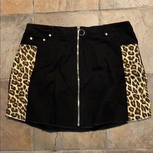 Forever 21 Cheetah Denim Skirt